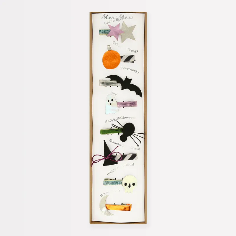 Meri Meri Halloween Mollette Capelli Set 8 Pezzi Feltro