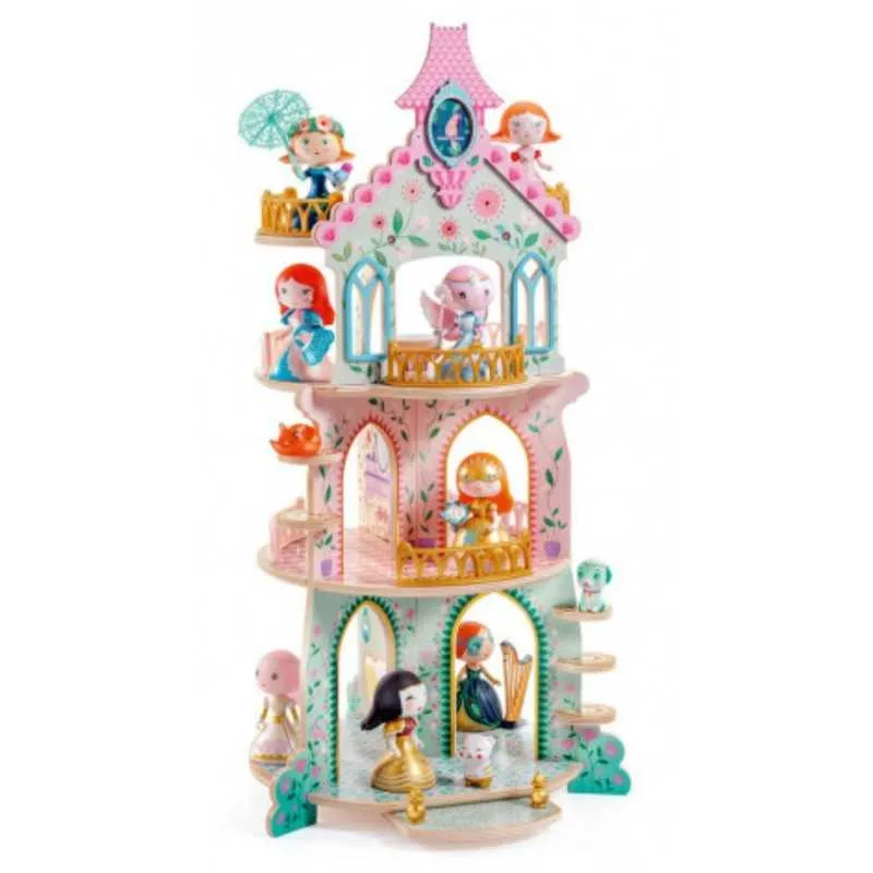 Djeco Arty Toys Princess Tower palazzo in legno 3 ambienti