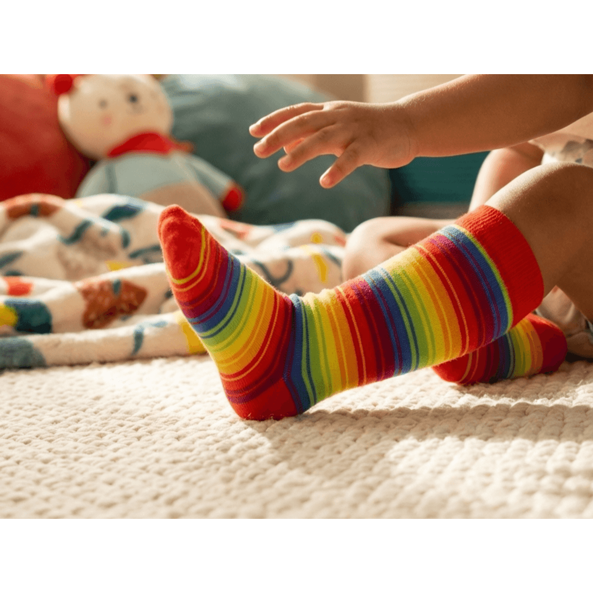 Slugs & Snails Rainbow calze ginocchio bimbi arcobaleno bio