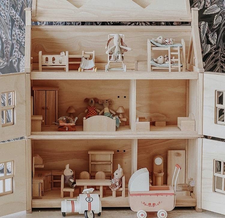 Plan Toys Camera arredi casa bambole legno gomma