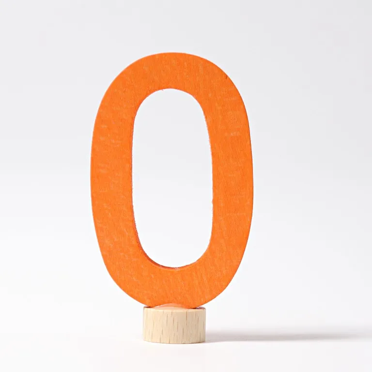 Grimm's Numero 0 figura decorativa legno 9 cm