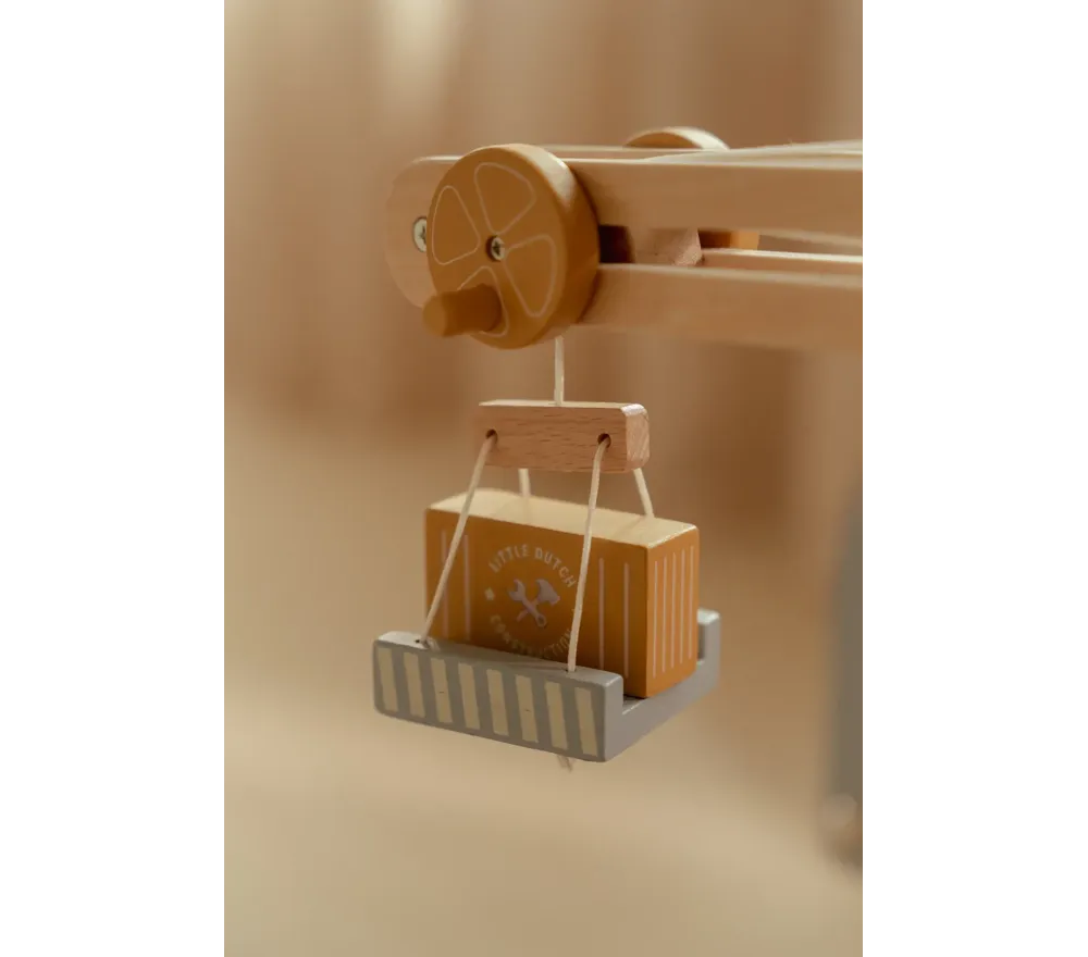 Little Dutch Railway Set Gru con Binari Legno