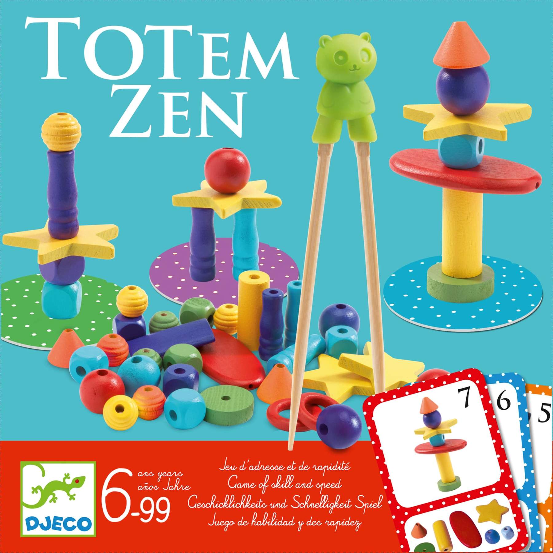 Djeco Totem Zen gioco da tavolo con bacchette