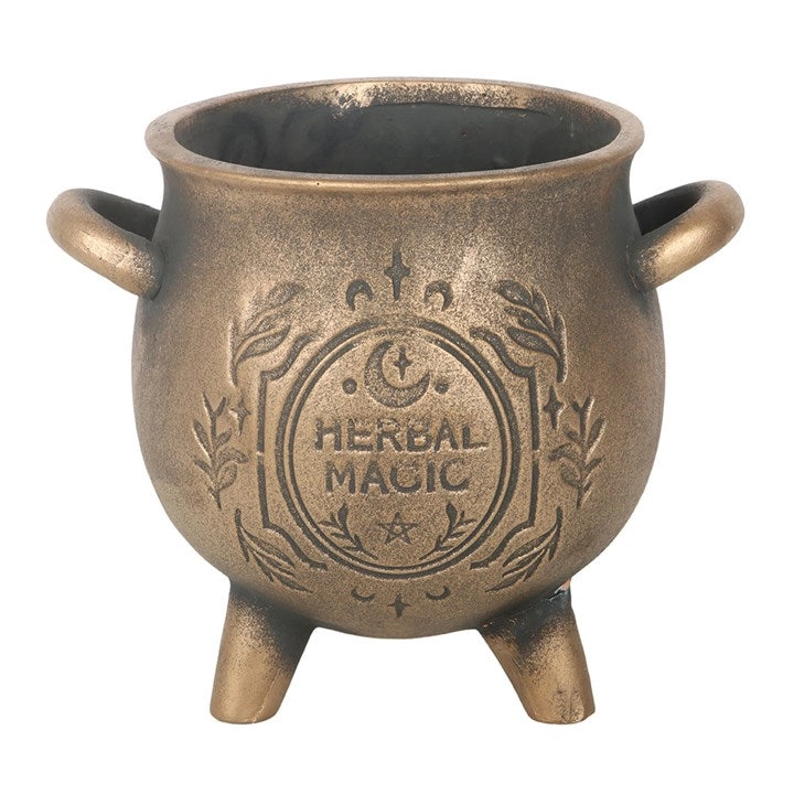 Herbal Magic Calderone Bronze vaso terracotta 15x20x17 cm erbe