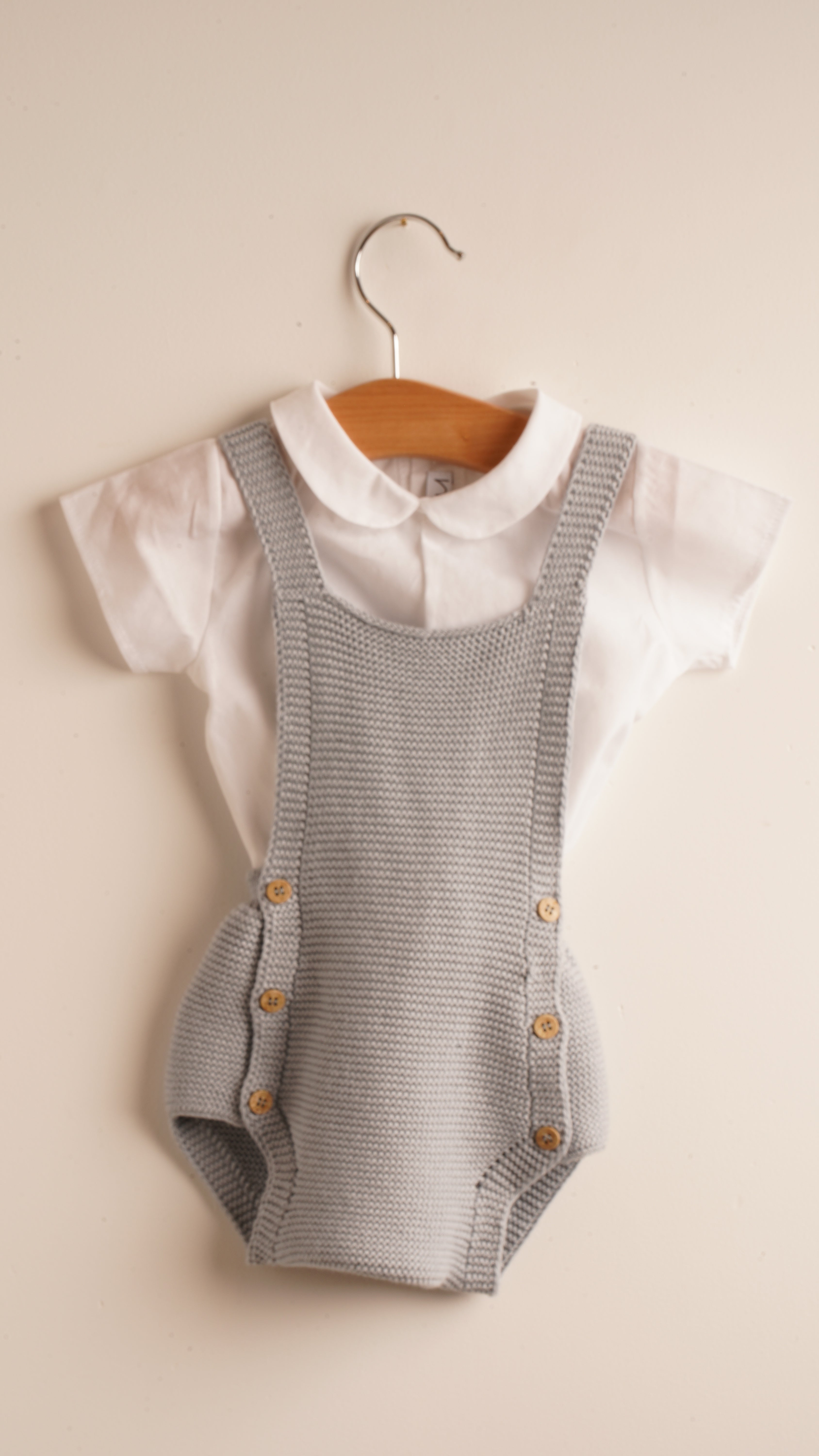 Mebi Punto Blu Salopette Neonato Cotone