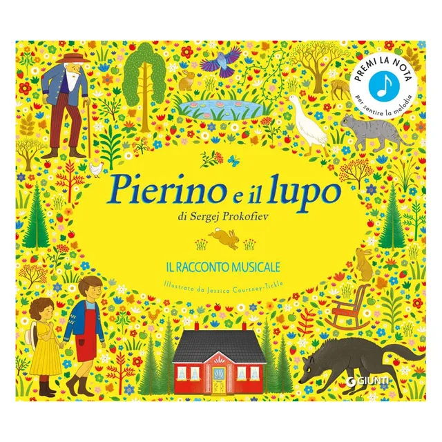 Gribaudo Pierino e il Lupo libro sonoro 10 brani da 4 anni