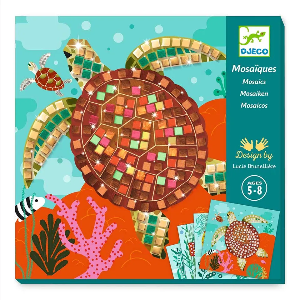 Djeco Caribbean Mosaico set artistico 4 quadretti dai 5 anni