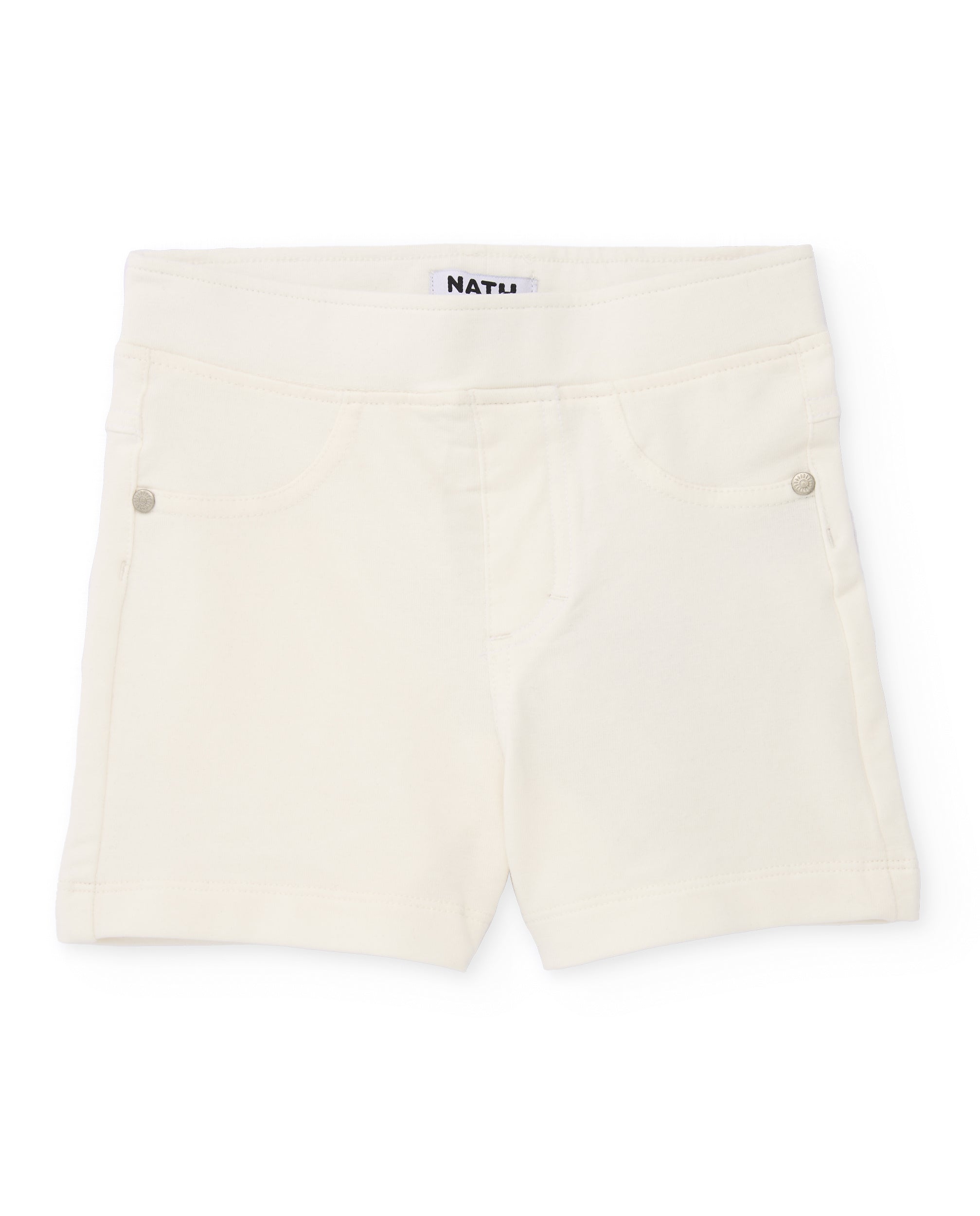 Tuc tuc shorts bambina bianco elasticizzati tasche