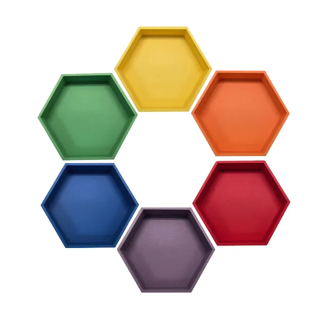 Grennn Esagono set 6 formine arcobaleno sensoriali