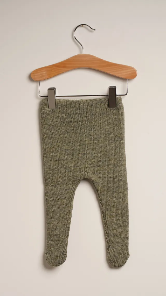 Mebi collant neonato punto verde bosco caldo