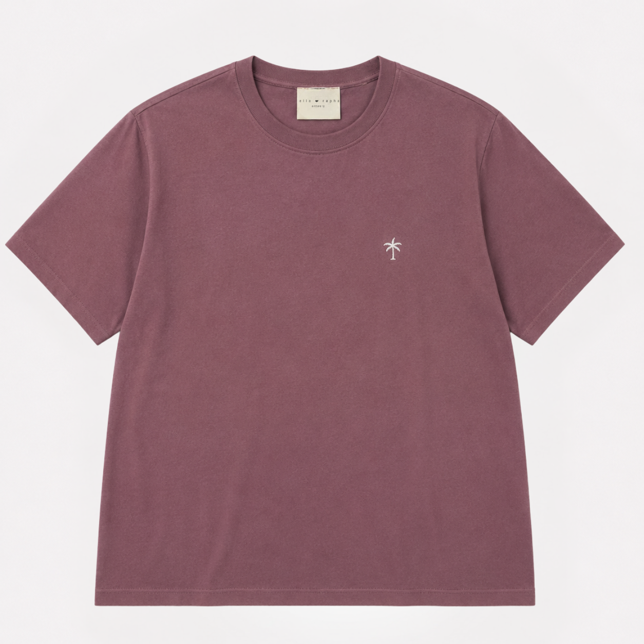 Ella and Rapha Palmtree t-shirt uomo marrone vestibilità comoda