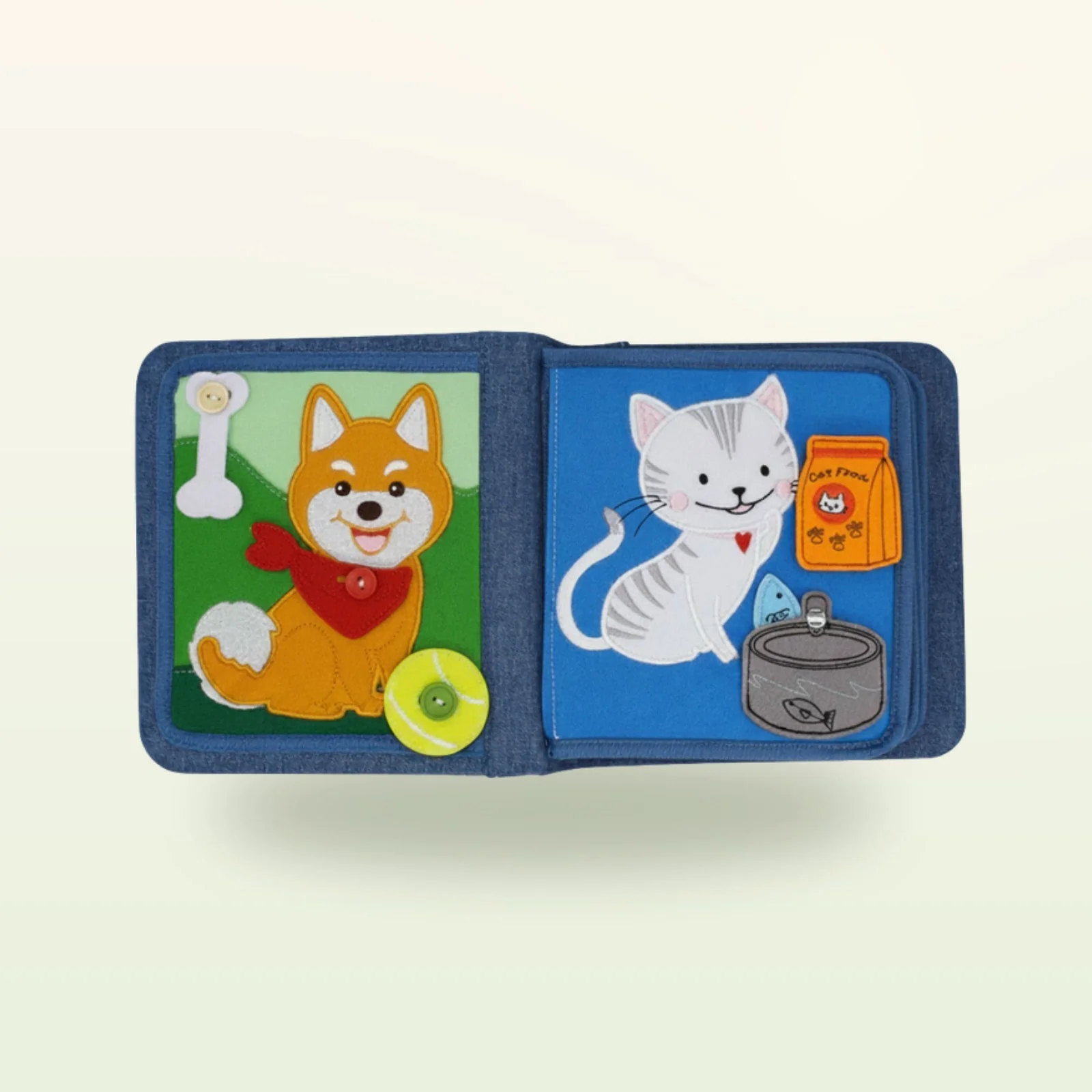 My First Book Pet Friends quiet book stoffa 8 pagine