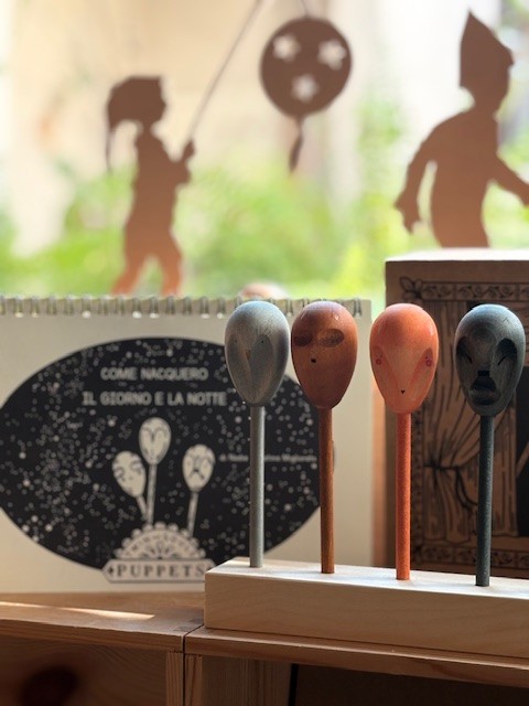 Grapat Twin Souls Puppets teatro pupazzi legno 6 pezzi