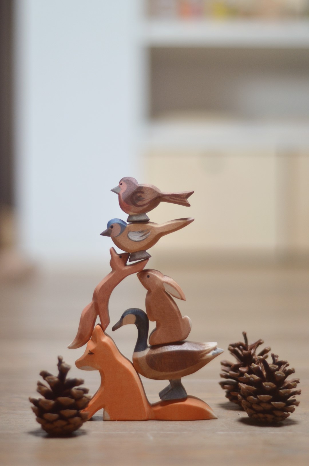 Ostheimer Pettirosso Uccellino Figura Legno 3,5 cm