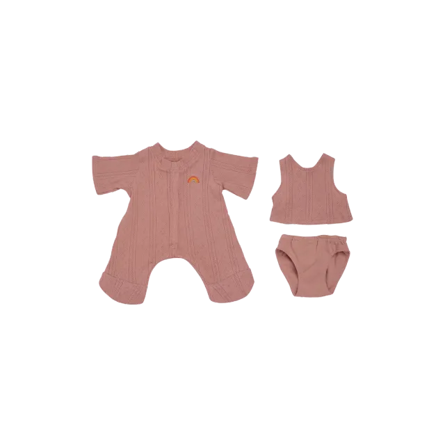 Olli Ella Dinkum Dolls Pigiama Rose vestito bambola