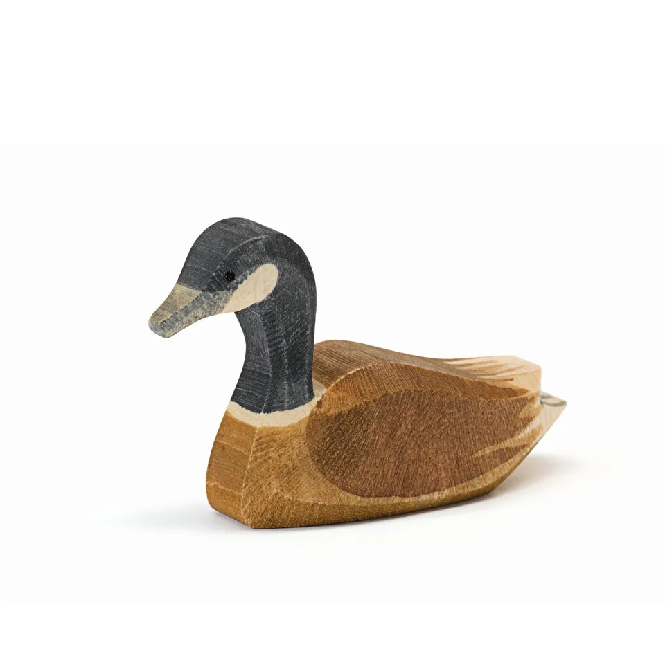 Ostheimer Oca canadese che nuota figura legno 6,5 cm