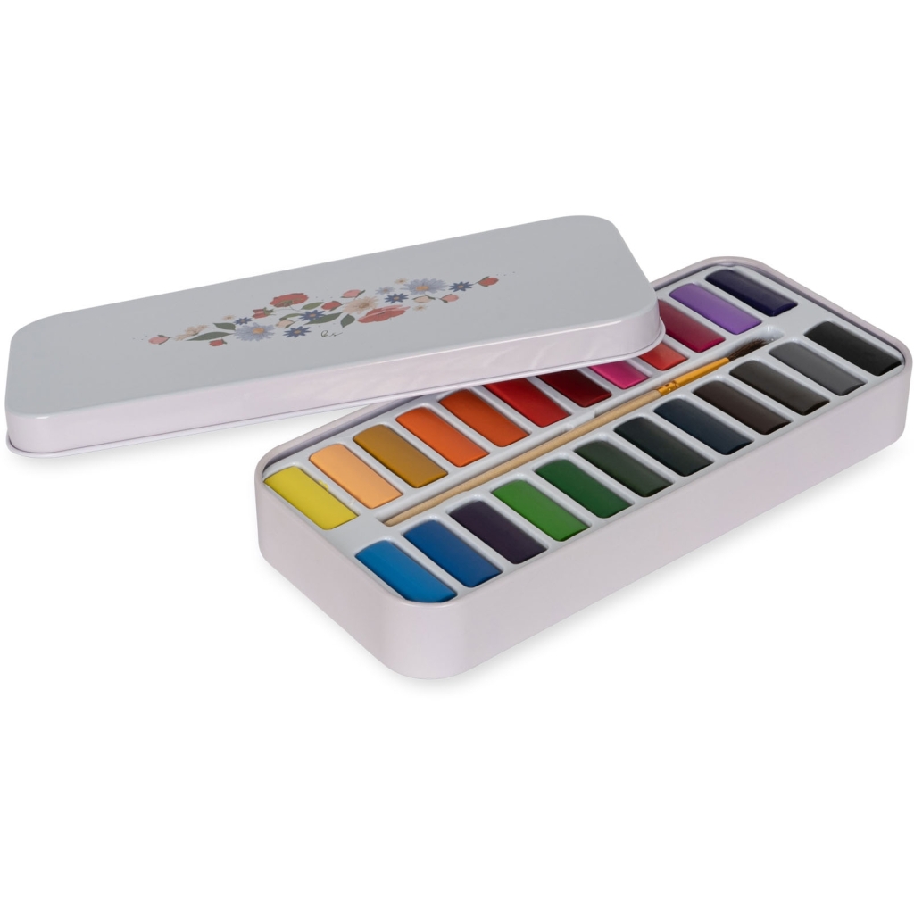 Konges Slojd Scatola 24 colori acquarello metallo