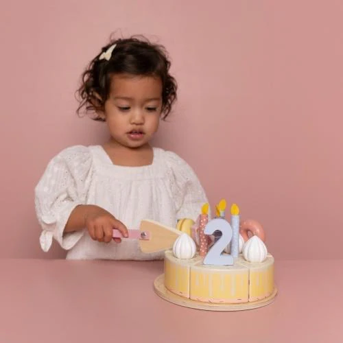 Little Dutch Birthday Cake 1-5 torta in legno rosa