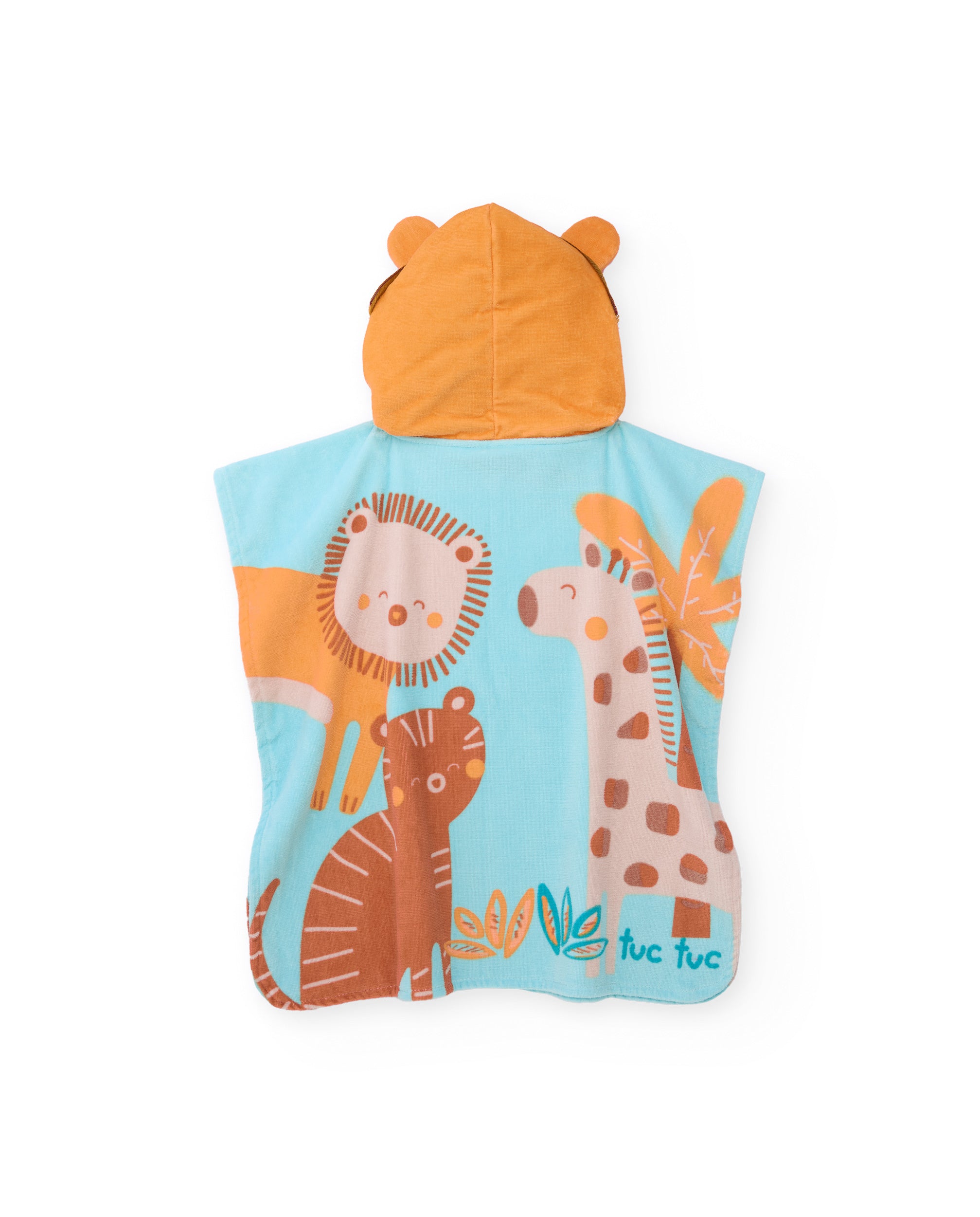 Tuc Tuc Poncho Mare Neonato Cappuccio Animali Blu