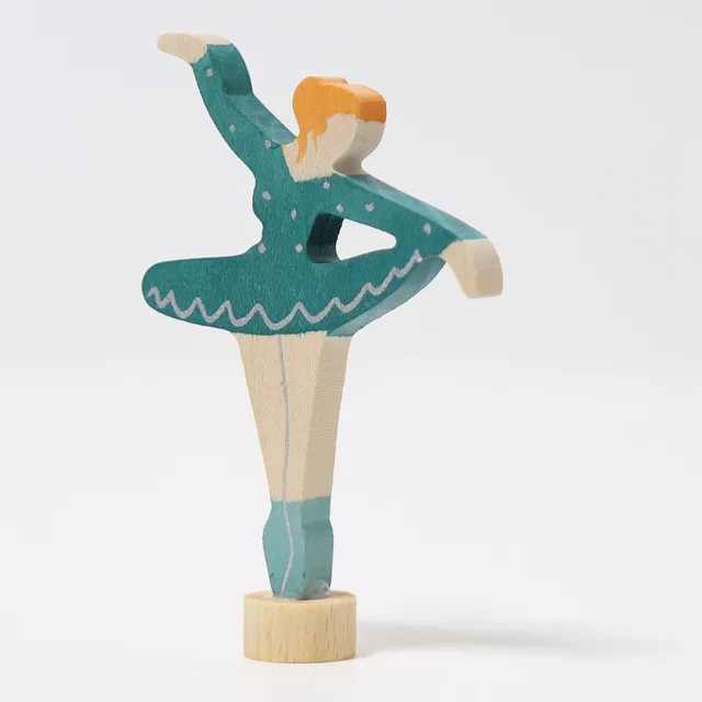 Grimm's ballerina azzurra figura decorativa in legno 10 cm
