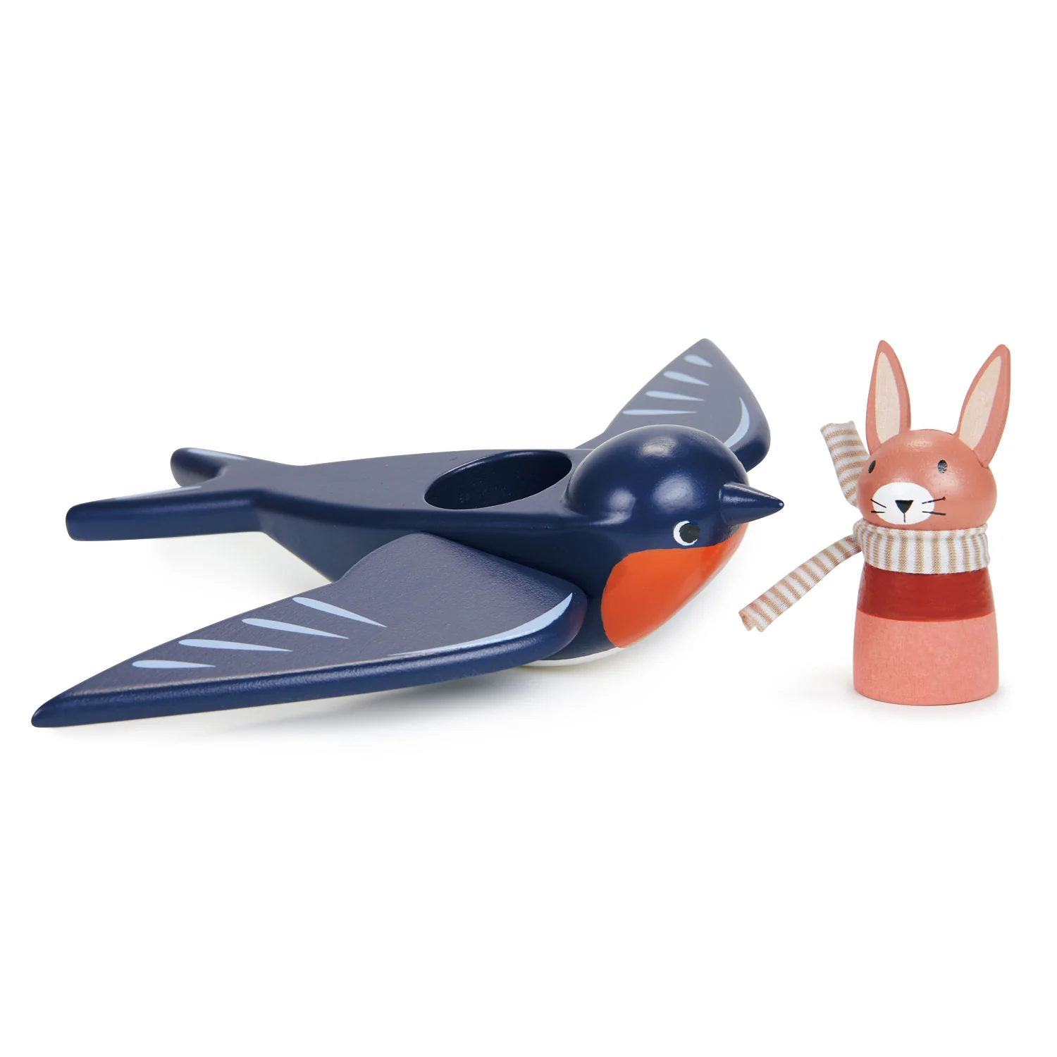 Tender Leaf Swifty Bird aereo legno con lepre pilota