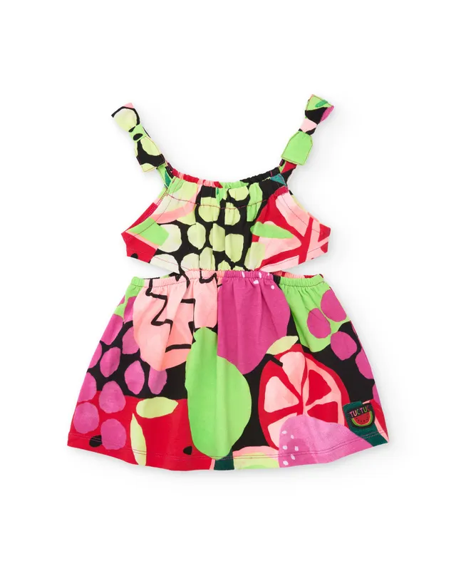 Tuc Tuc vestito bambina bretelle annodate rosso