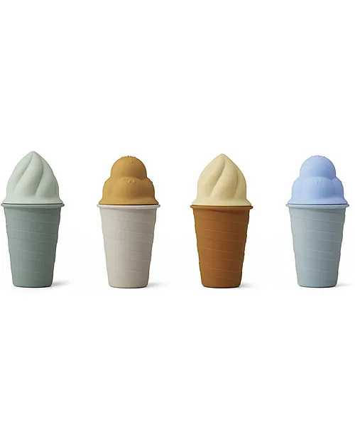 Liewood set 4 gelati silicone gioco sensoriale lavabile