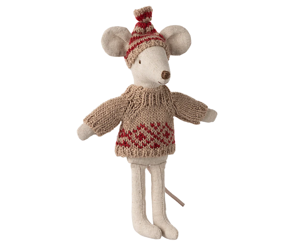 Maileg Mamma Topo vestiti maglione e cappello cotone