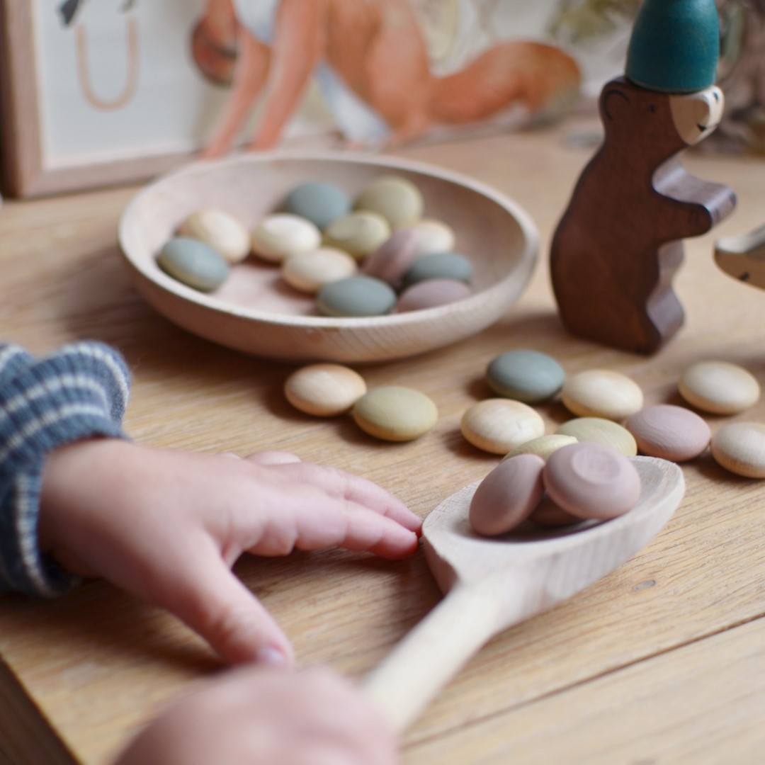 Grapat Tomte e animali bosco set gioco legno destrutturato
