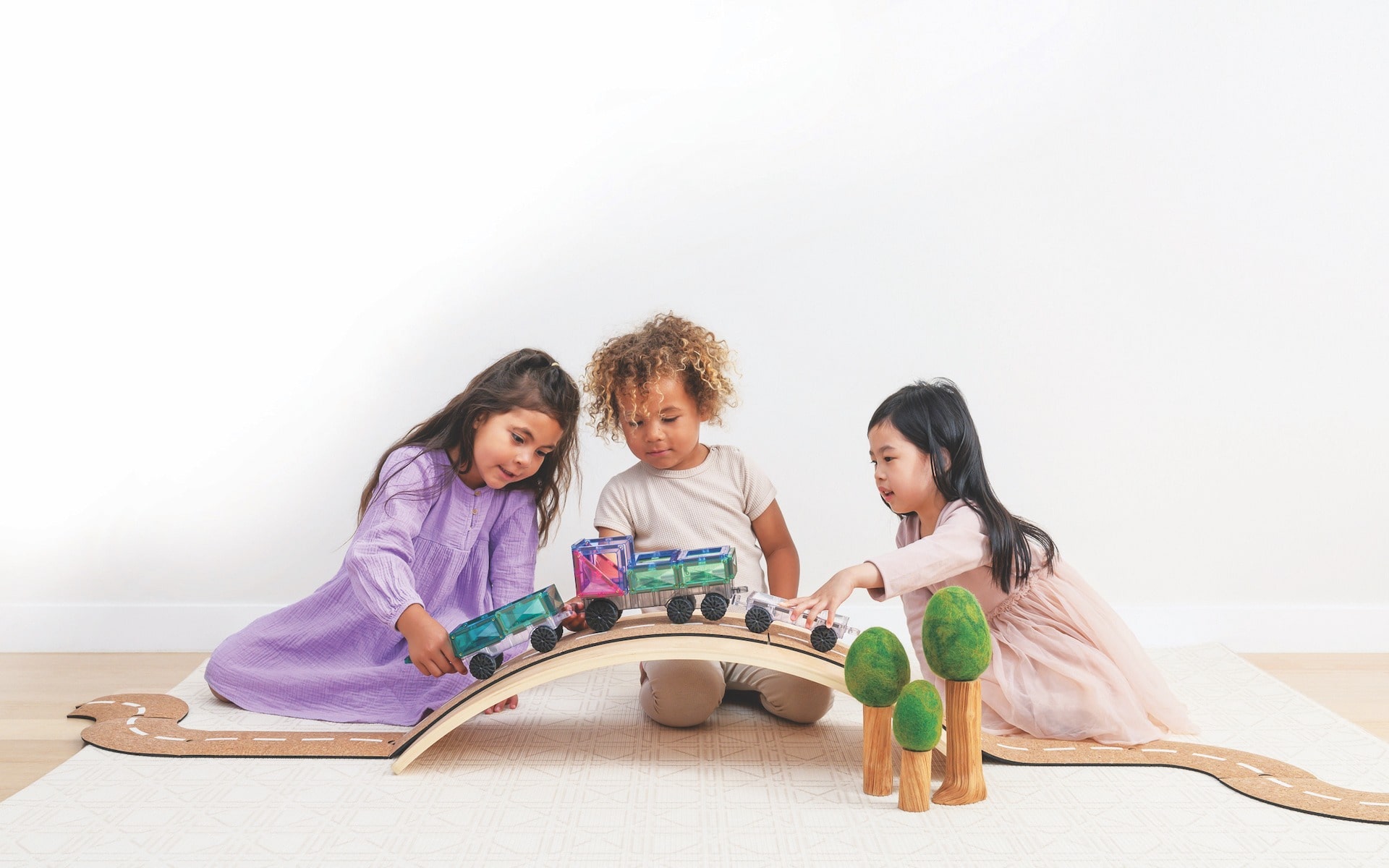 Connetix Transport Pack 50 pezzi costruzioni magnetiche pastel