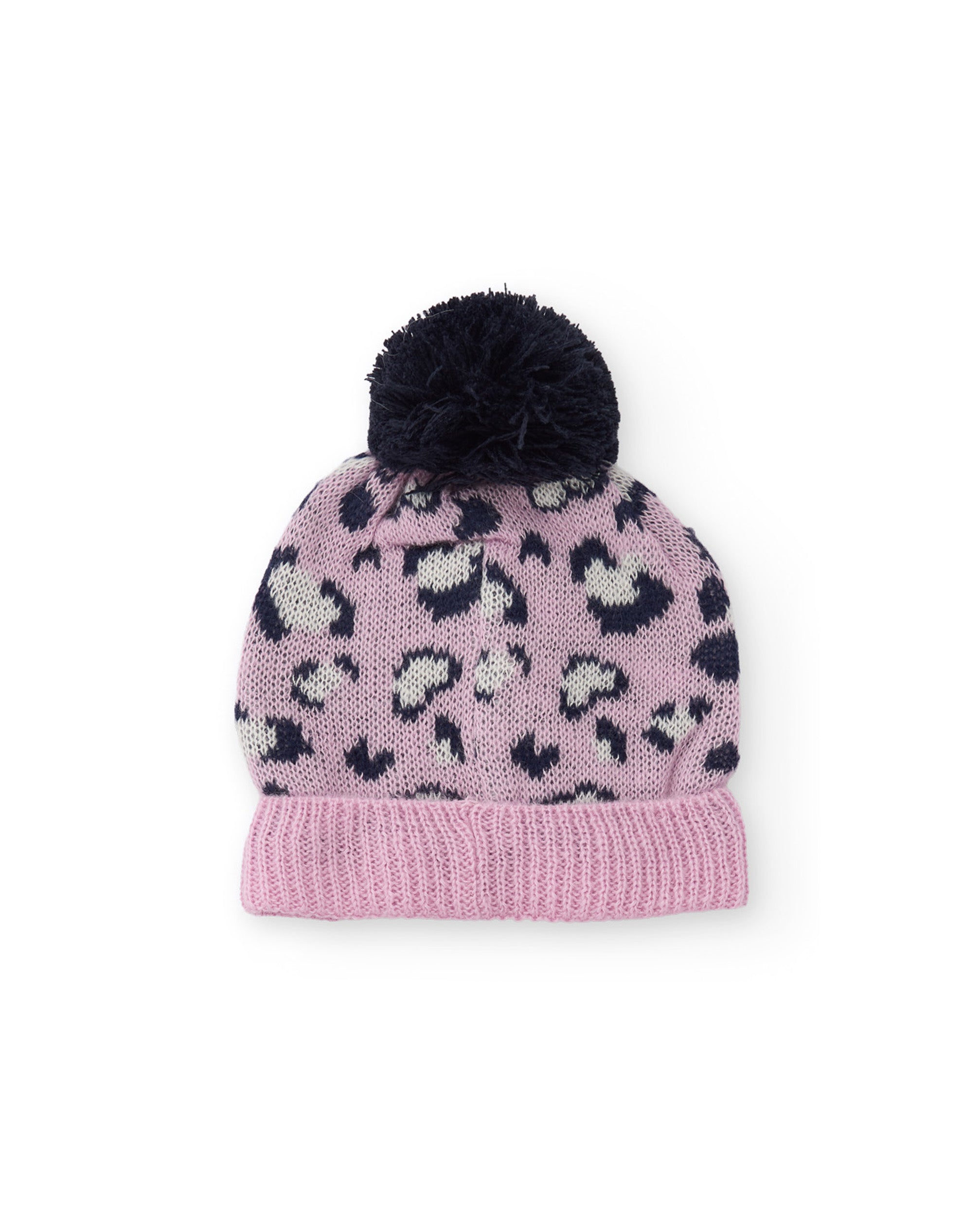 Tuc Tuc cappello bambina rosa animal print pon pon