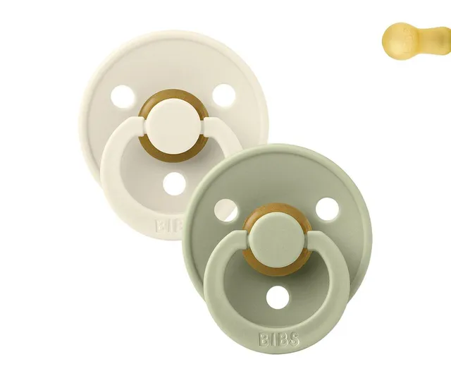 BIBS Round Avorio Salvia Ciucci Caucciù 2 Pezzi