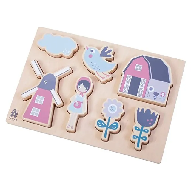 Sebra Farm puzzle legno a incastri fattoria 38 cm
