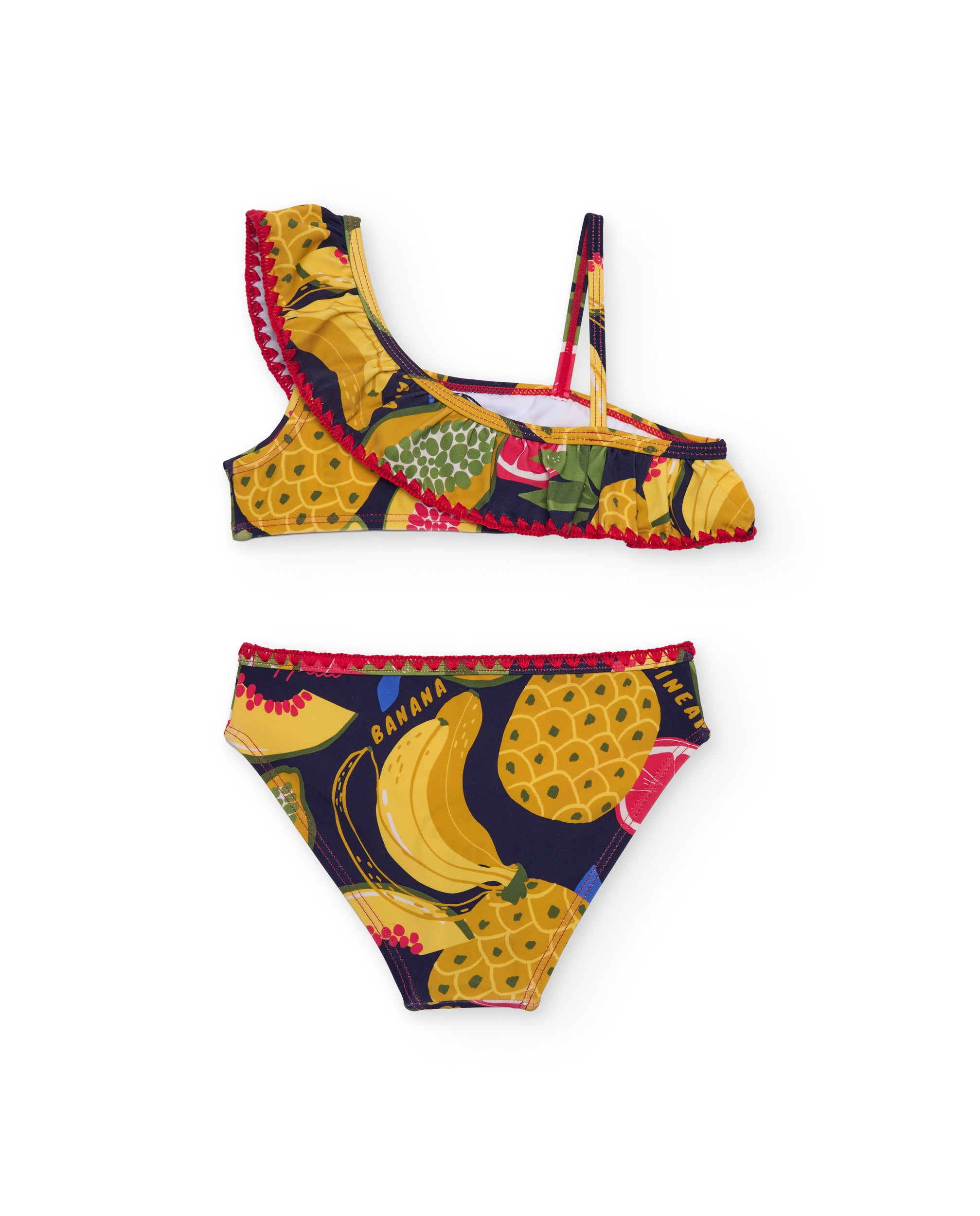 Tuc Tuc Bikini Bimba Frutta Giallo con Volant