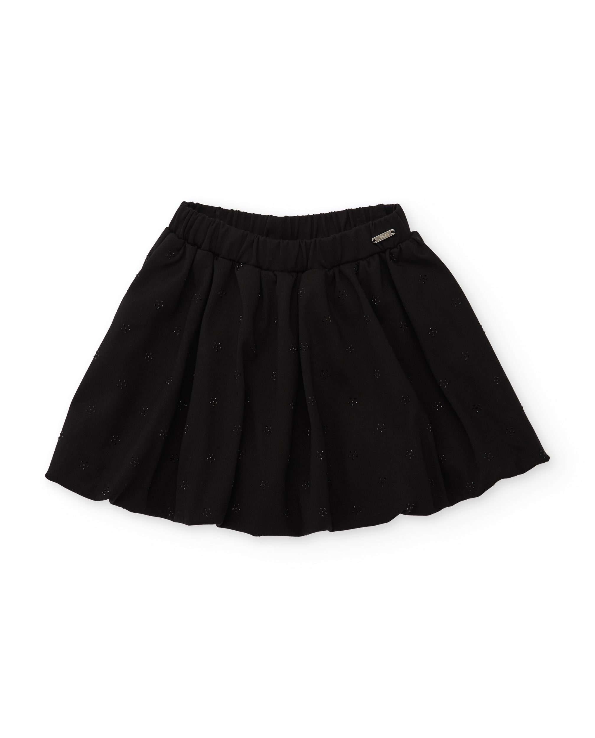 Tuc tuc gonna bambina maglia nera fiore elastica