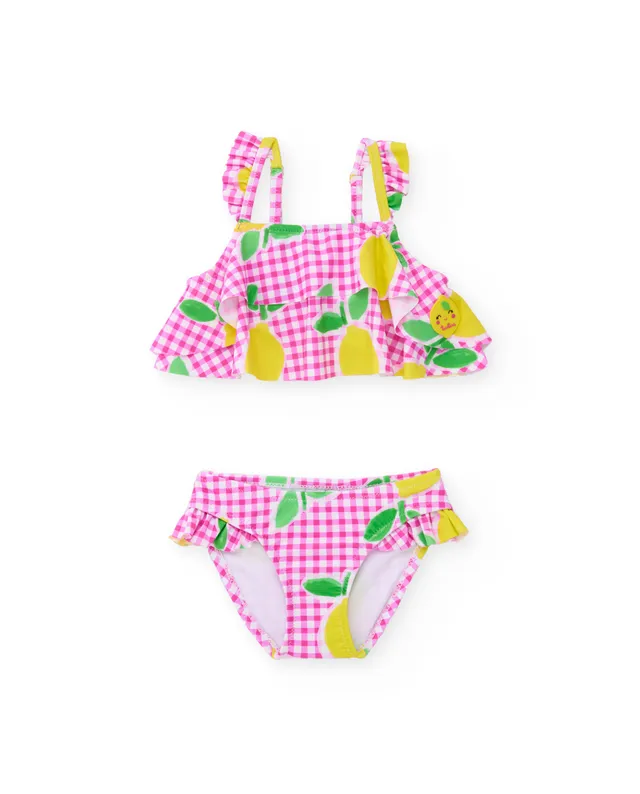 Tuc Tuc bikini bambina rosa fantasia limoni