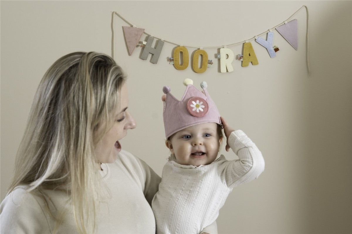 Little Dutch Corona Compleanno Rosa Numeri 1-5 Pompon