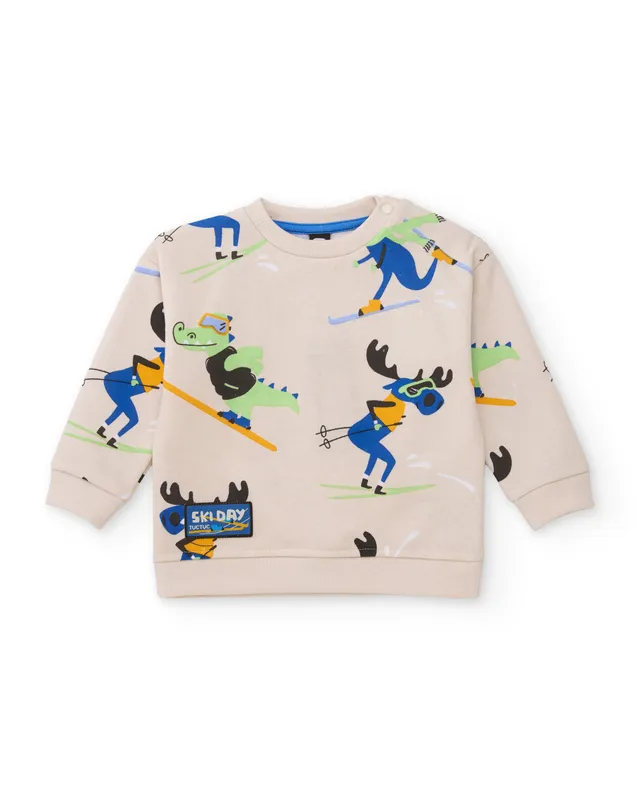 Tuc tuc Polar Friends felpa pile sci panna