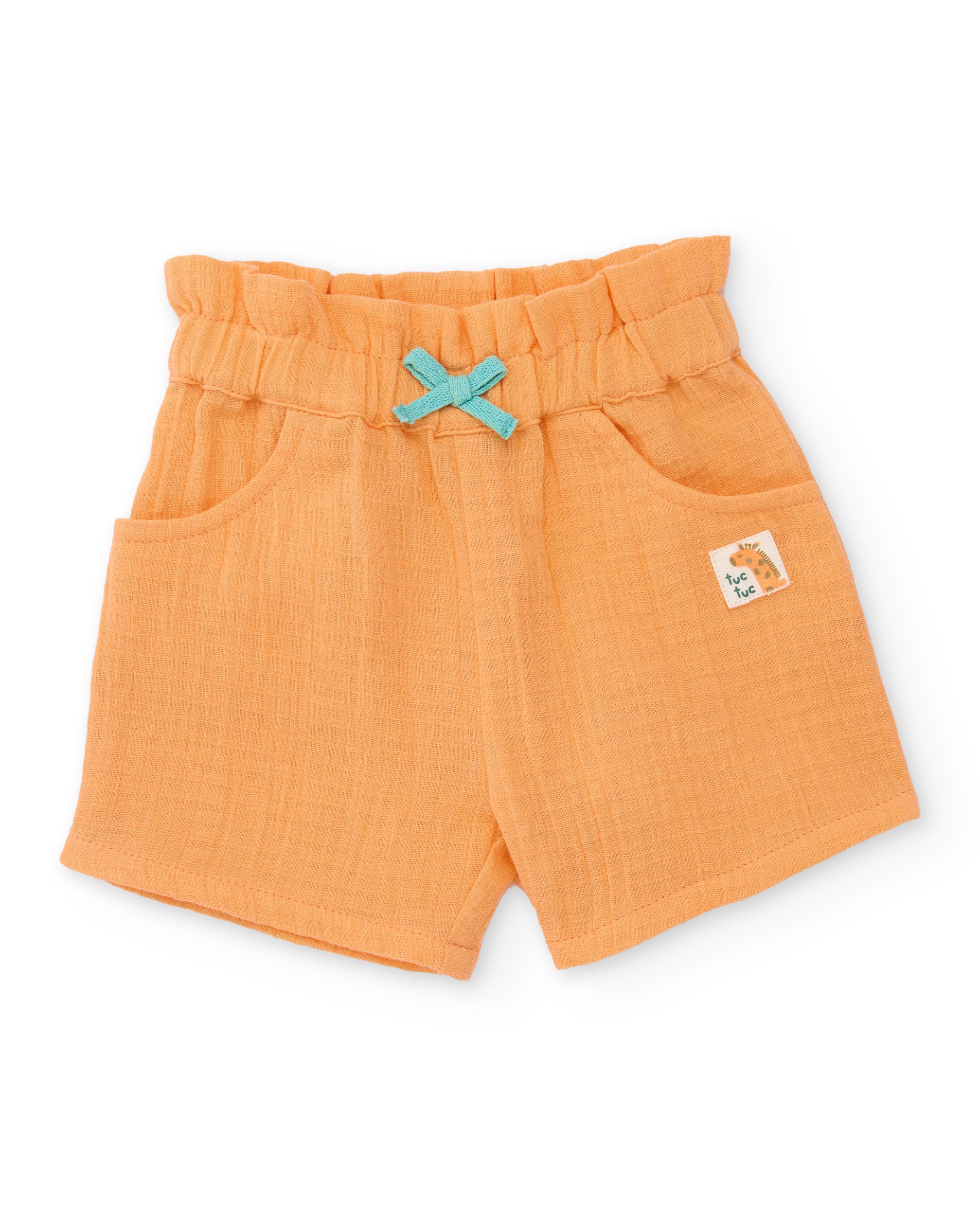 Tuc tuc completo neonata arancio stampa giraffa 2 pezzi