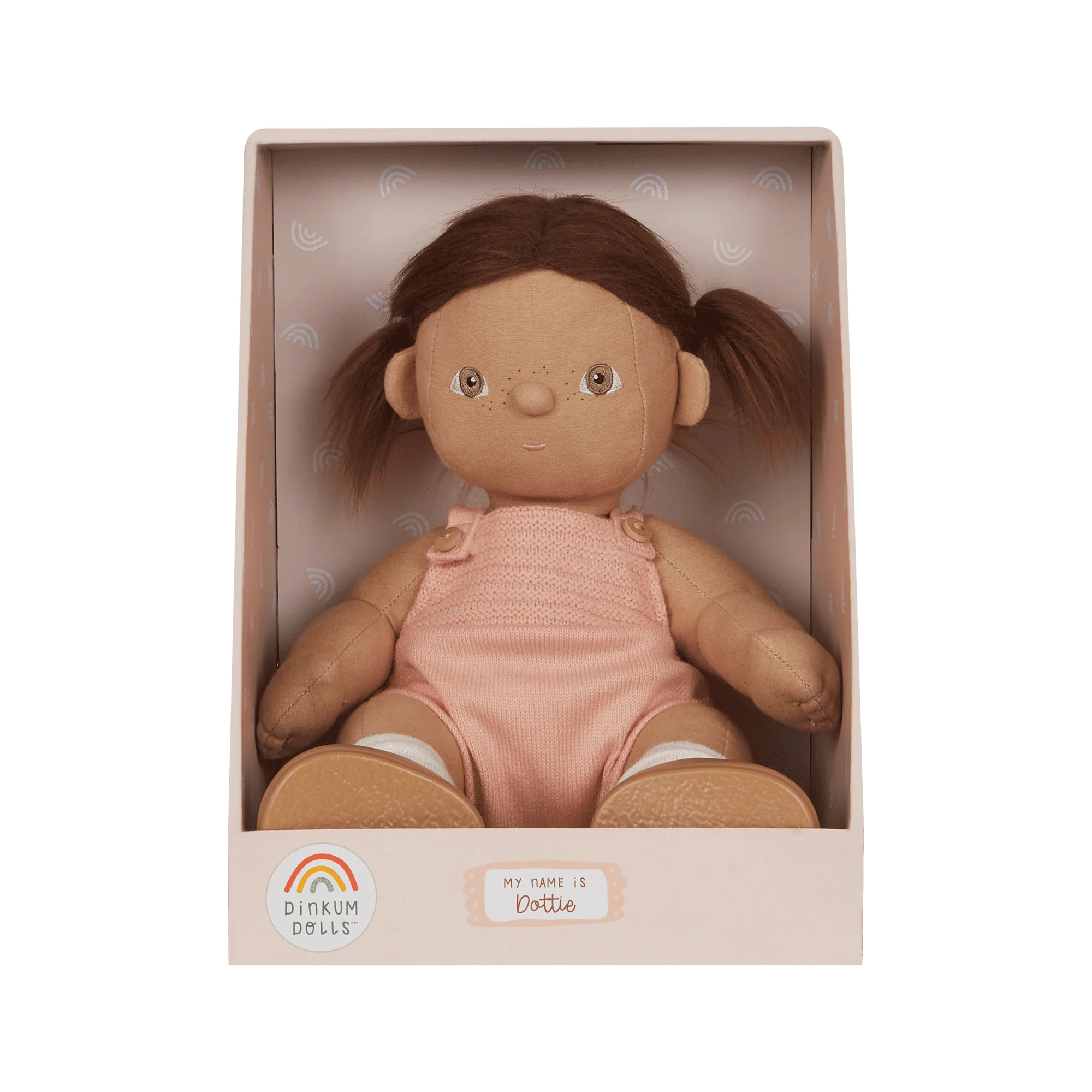 OlliElla Dinkum Dolls Dottie Bambola Morbida con Vestito