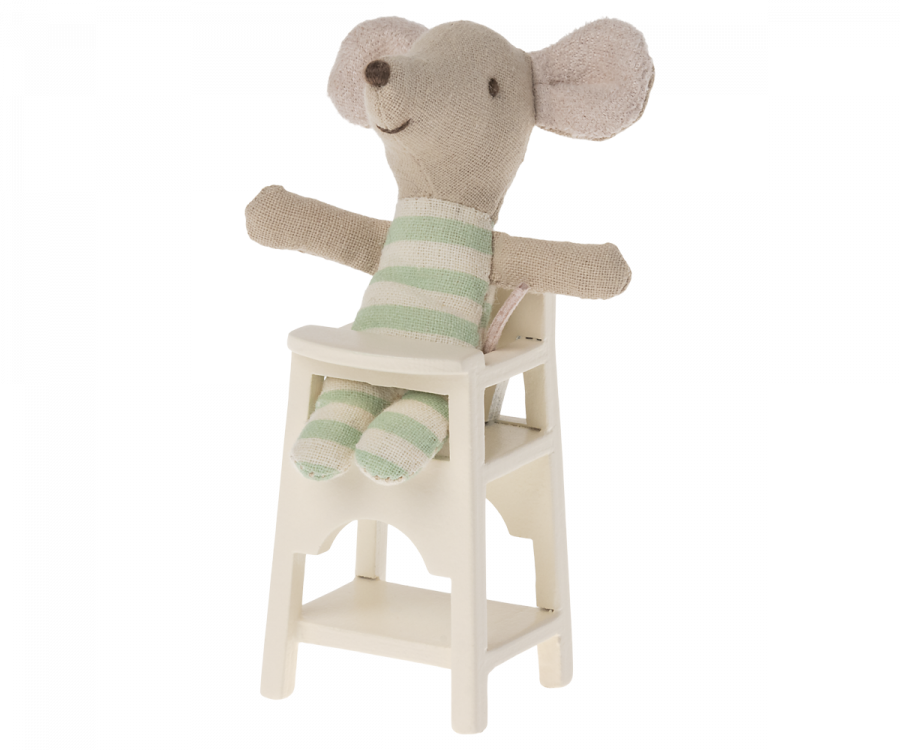 Maileg Micro seggiolone miniatura bianco legno 7 cm