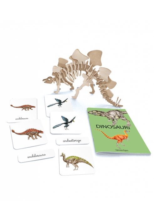 Ippocampo Montessori Dinosauri cofanetto 20 schede gioco
