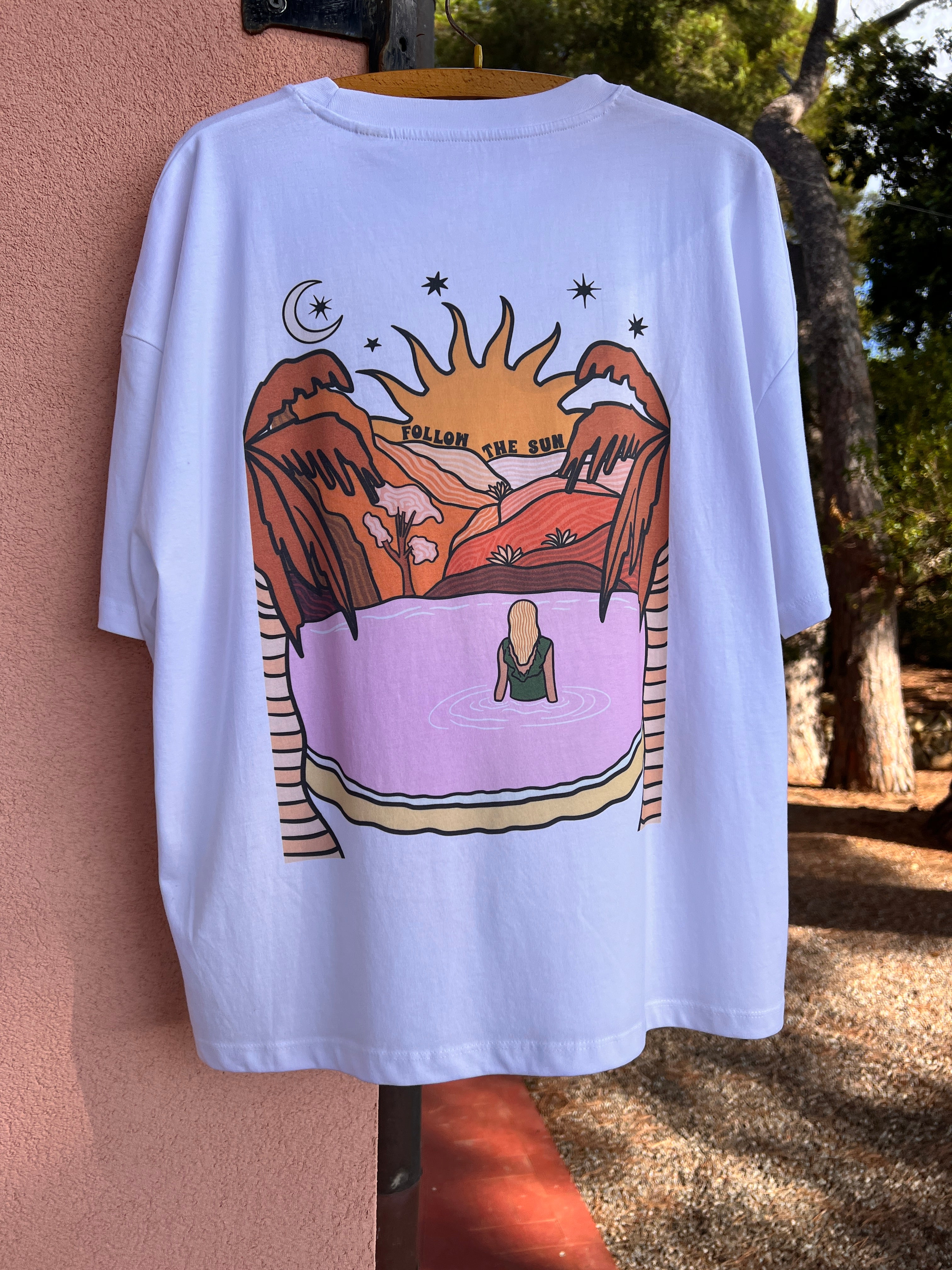 Ella and Rapha Follow the Sun t-shirt donna bianca