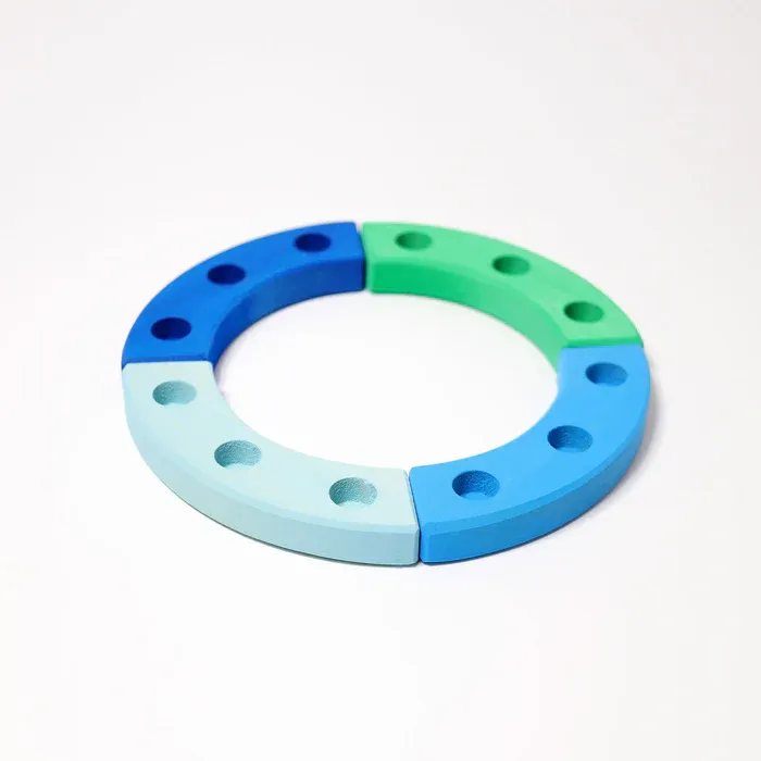 Grimm's Blue Green anello compleanno e stagioni legno
