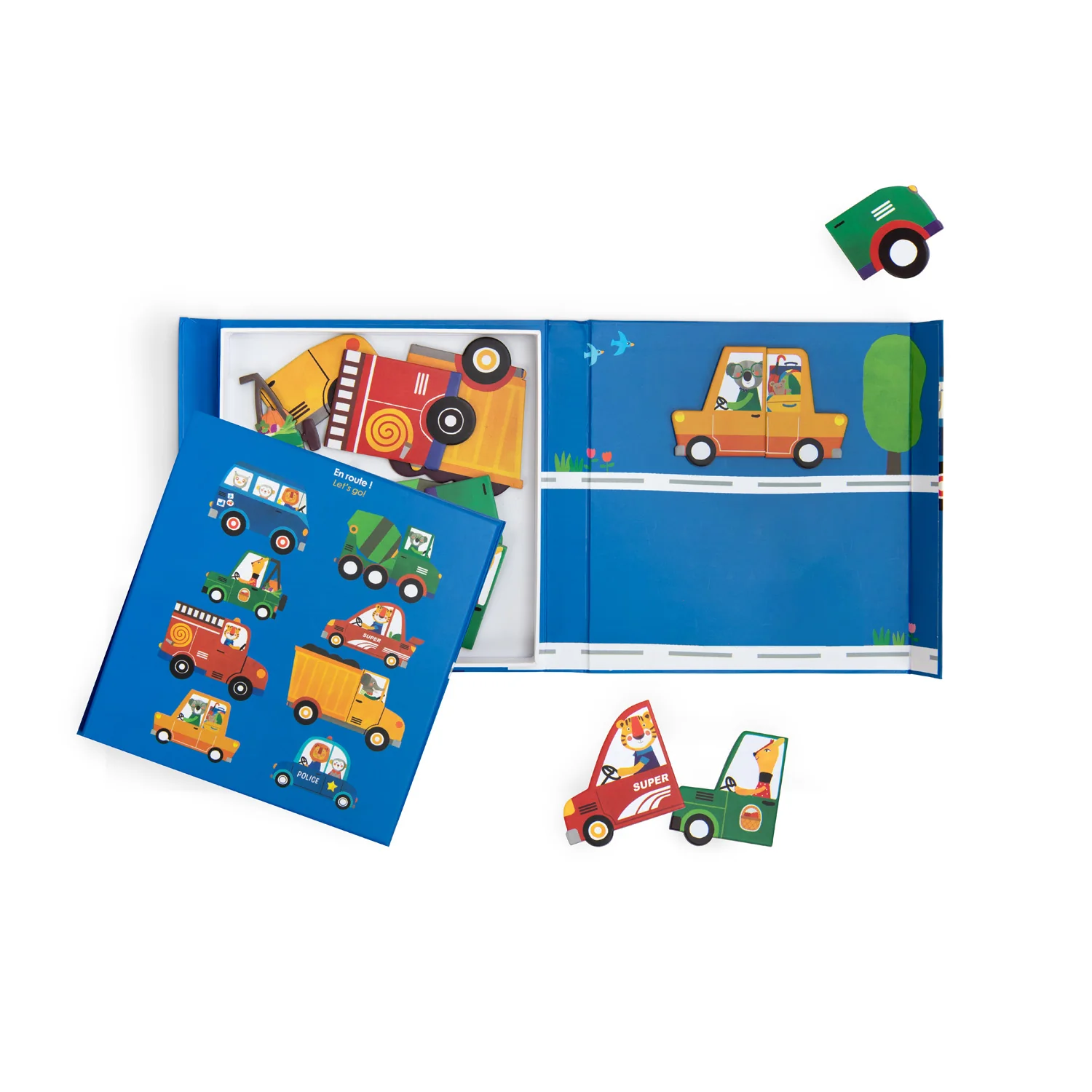 Moulin Roty Popipop I Veicoli gioco magnetico 20 magneti