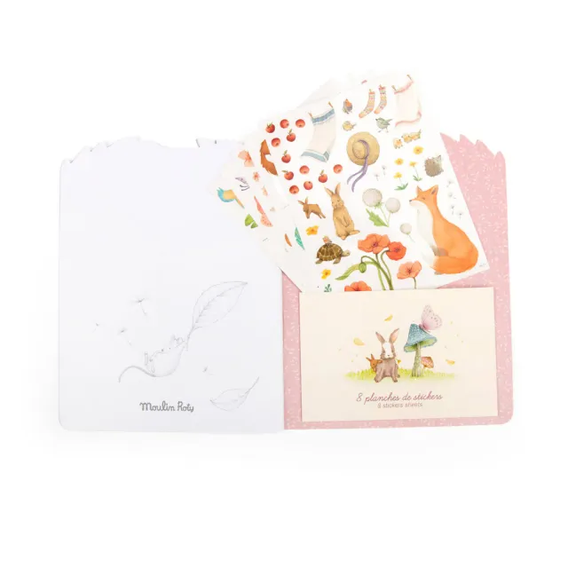 Moulin Roty Les Rosalies album da colorare 230 adesivi 4+ anni