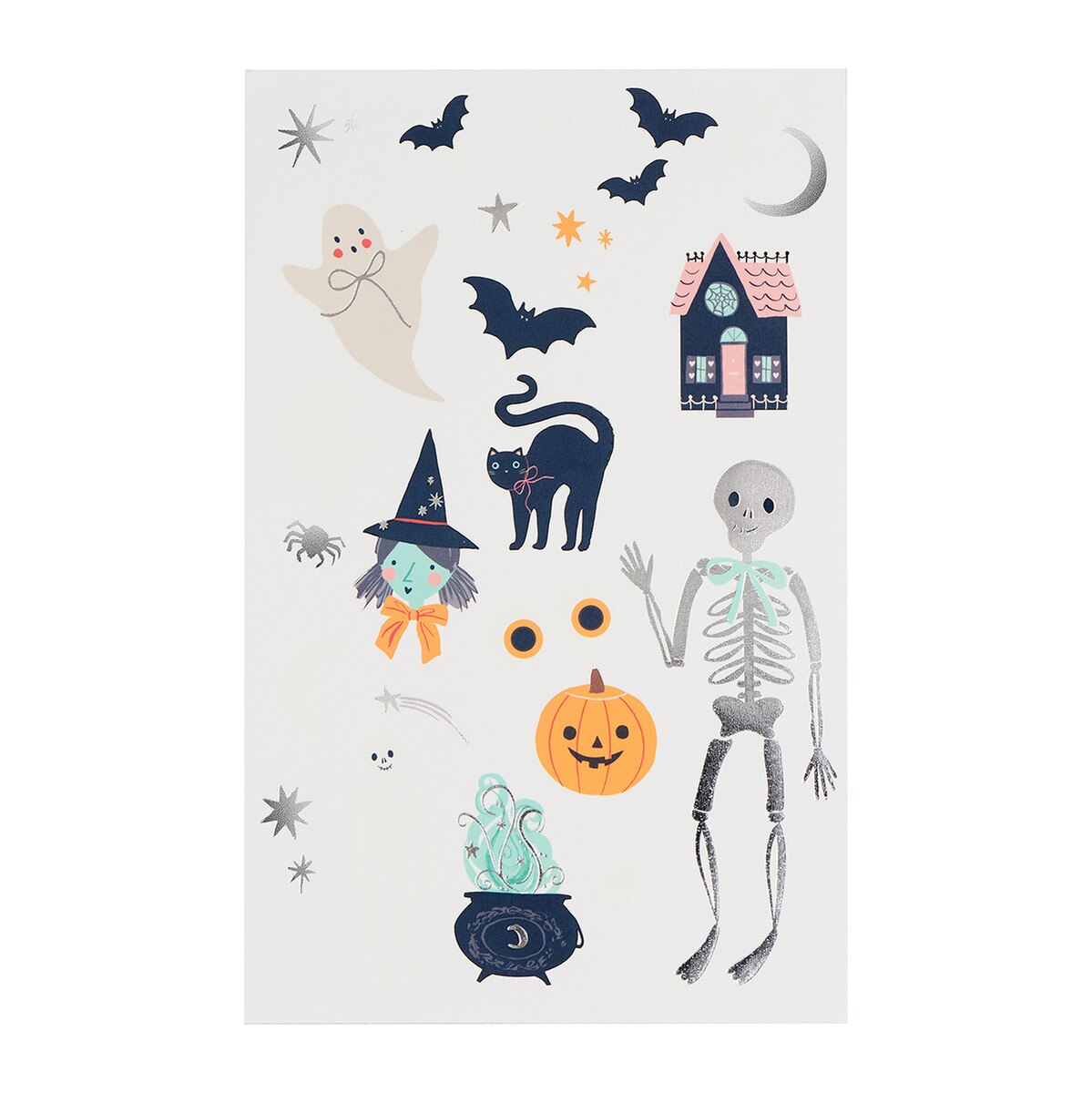 Meri Meri Halloween Icons tatuaggi temporanei 2 fogli