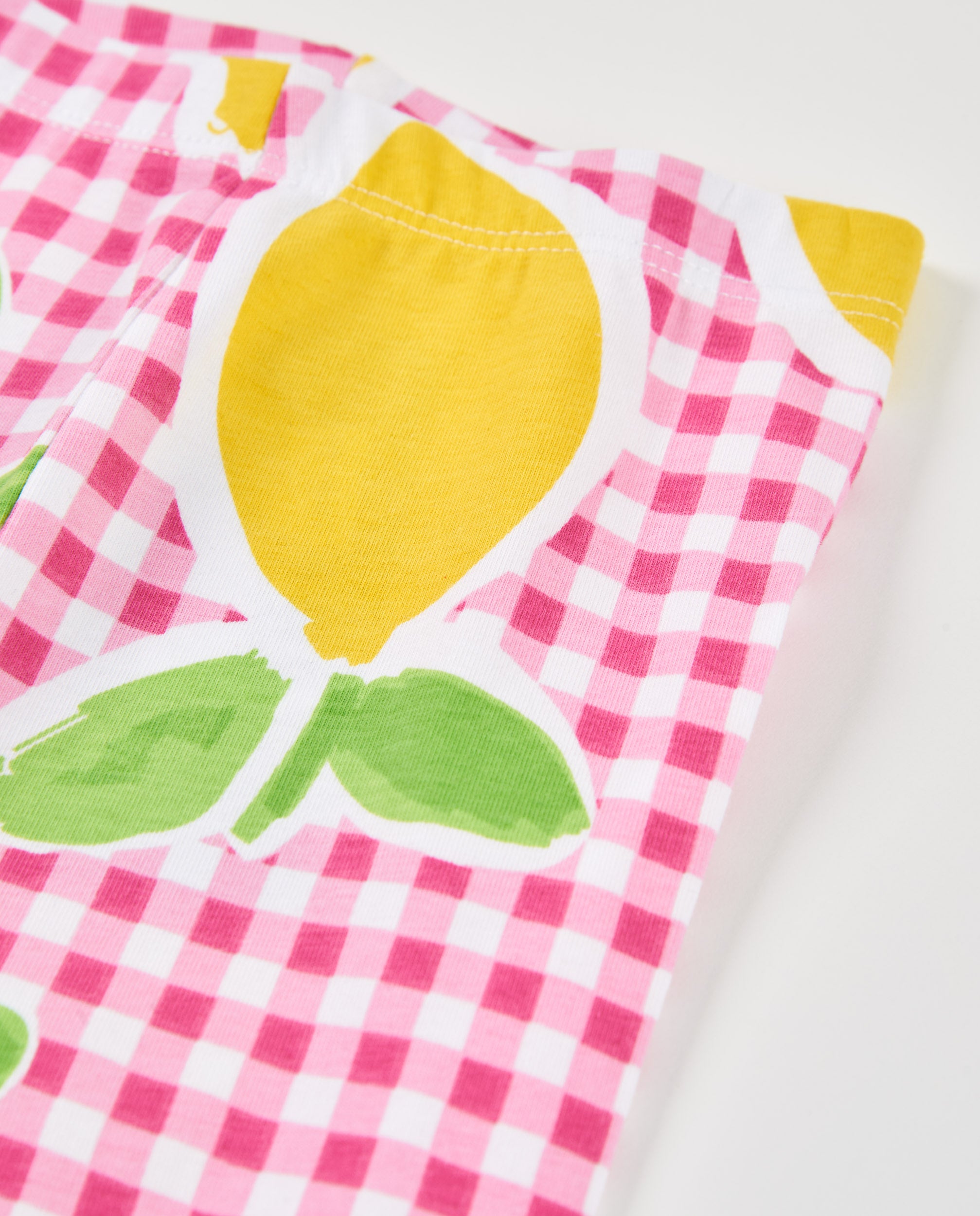 Tuc Tuc leggings bambina rosa limoni vichy jersey
