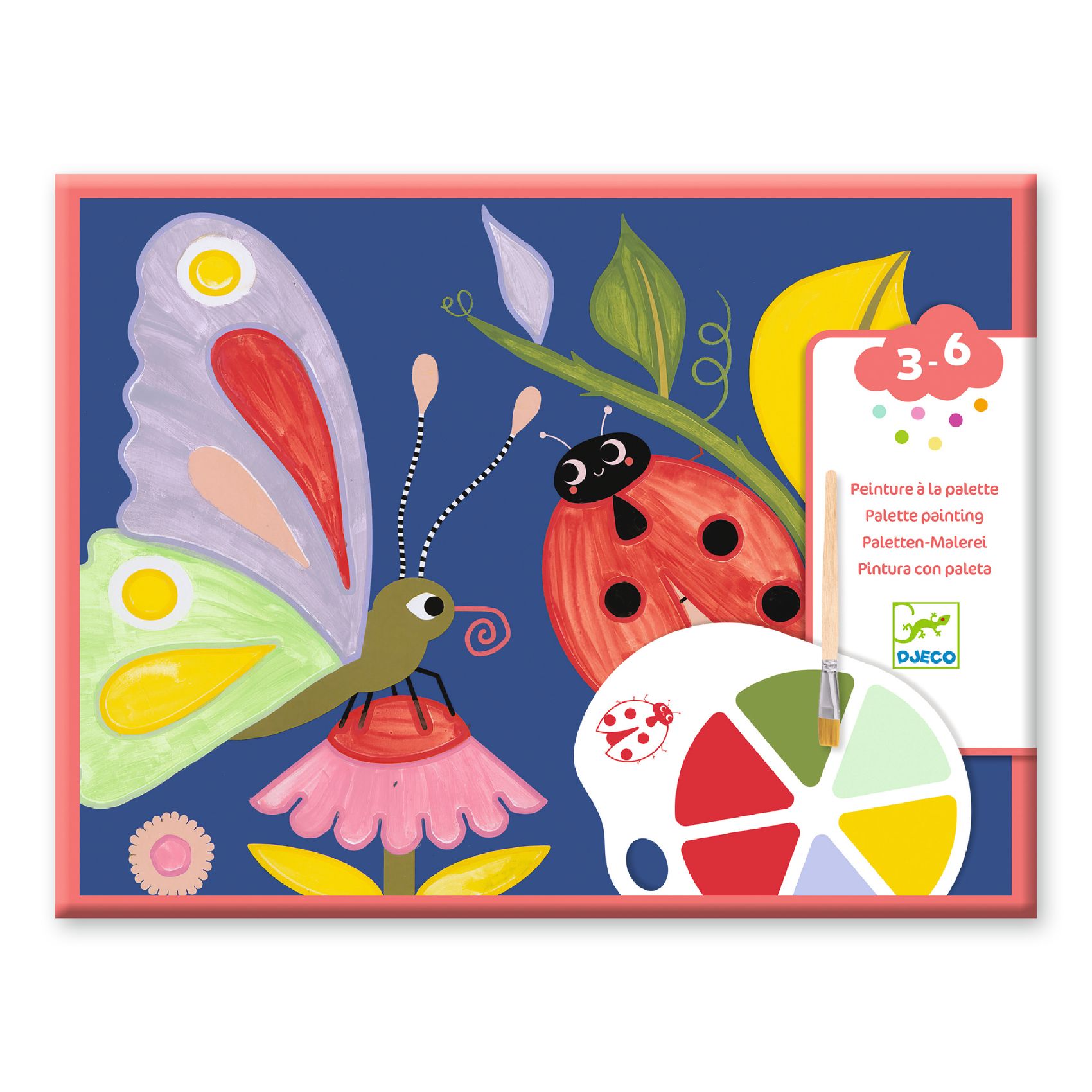 Djeco Creepy Crawlies tavole da dipingere 4 tele con pennello