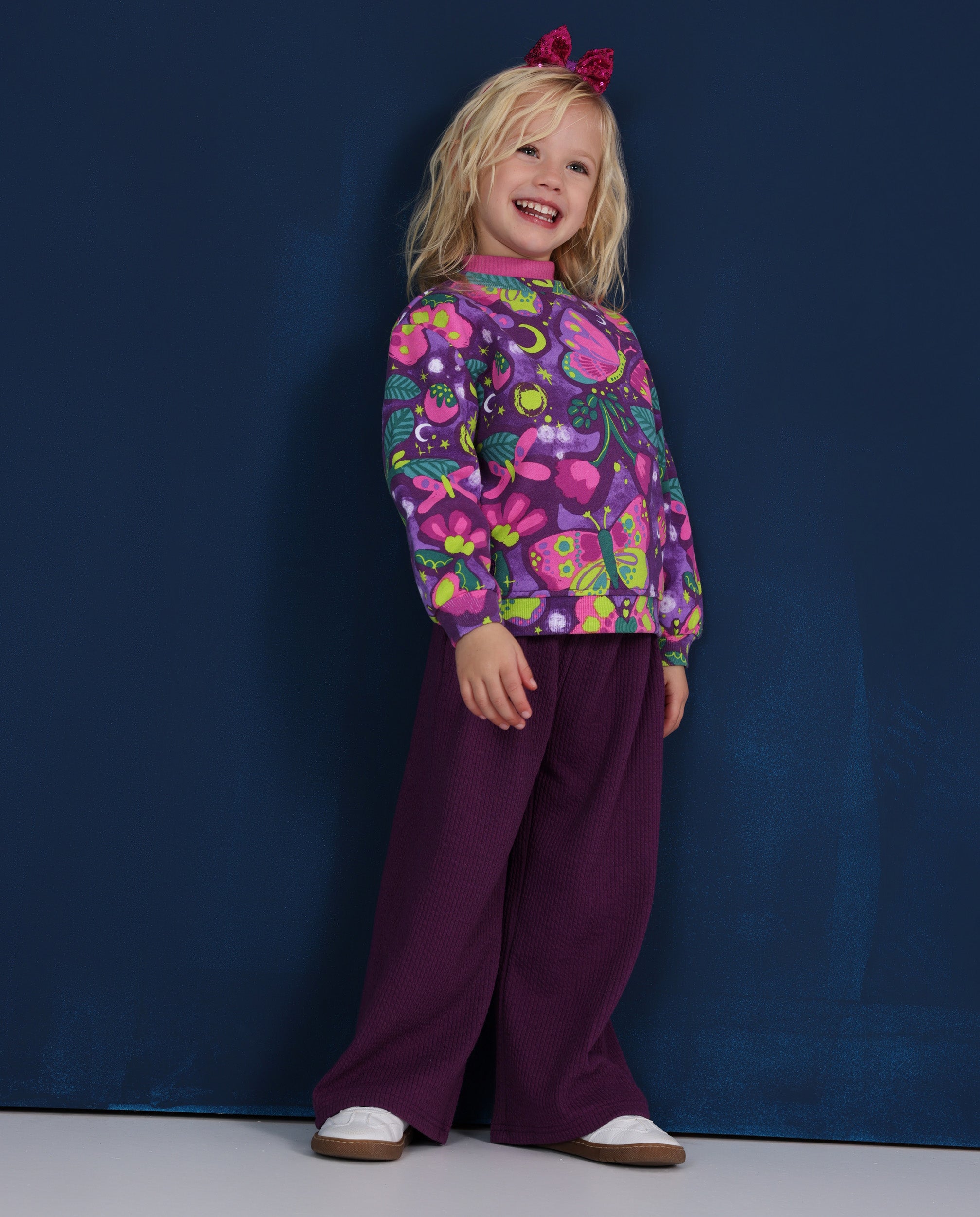 Tuc Tuc pantaloni bambina viola a costine